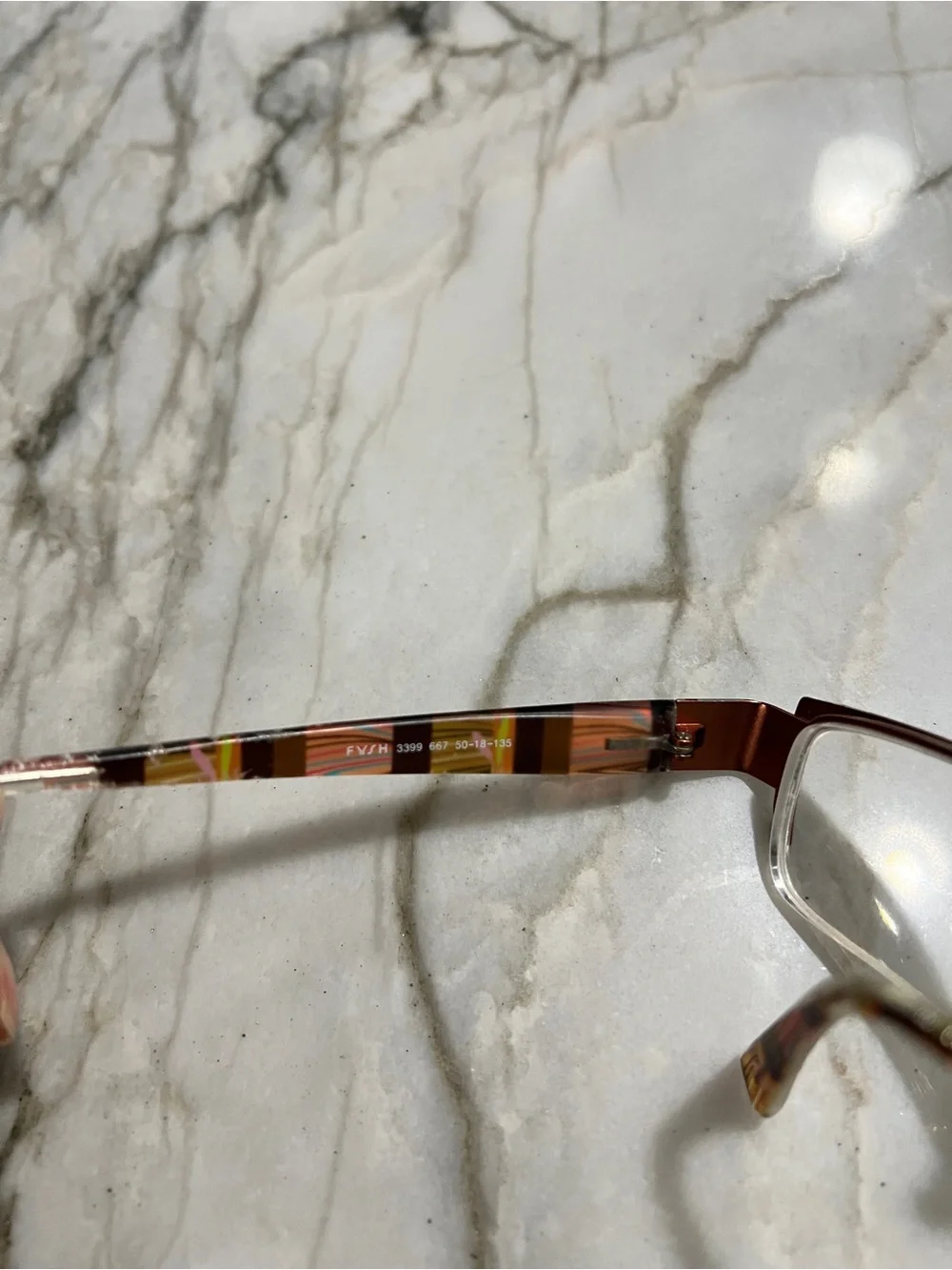 Women's FYSH UK Semi-Rimless Reading Glasses in Brown with Gold Accents